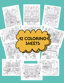 12 Coloring Sheets | Digital Download